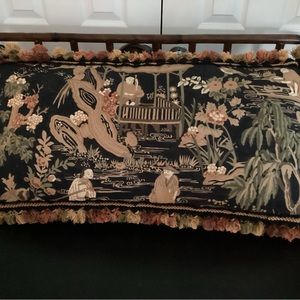 Oriental fabric decorative pillow
